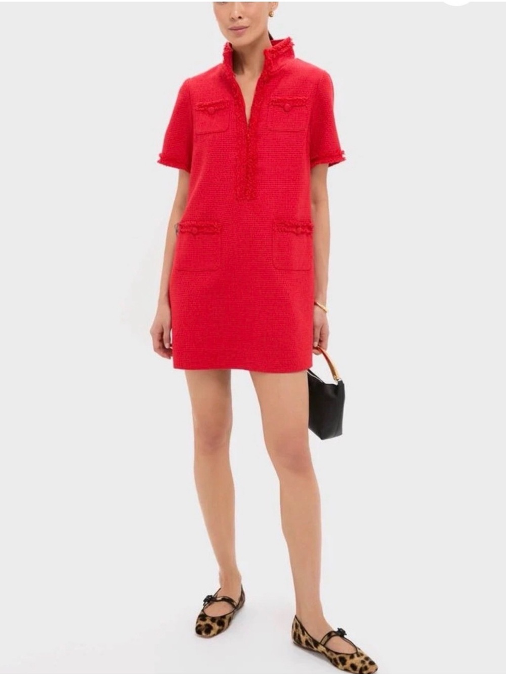 Pomander Place Ophelia red tweed dress size M